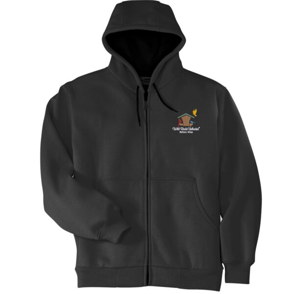 WBU Full Color Embroidered Logo - Heavyweight Full Zip Hooded Sweatshirt with Thermal Lining Thumbnail