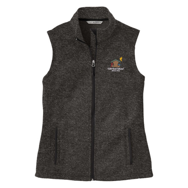 WBU Full Color Embroidered Logo - Ladies Sweater Fleece Vest Thumbnail
