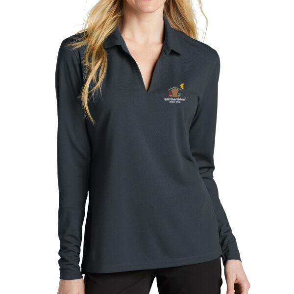 WBU Full Color Embroidered Logo - Ladies Dri FIT Micro Pique 2.0 Long Sleeve Polo Thumbnail