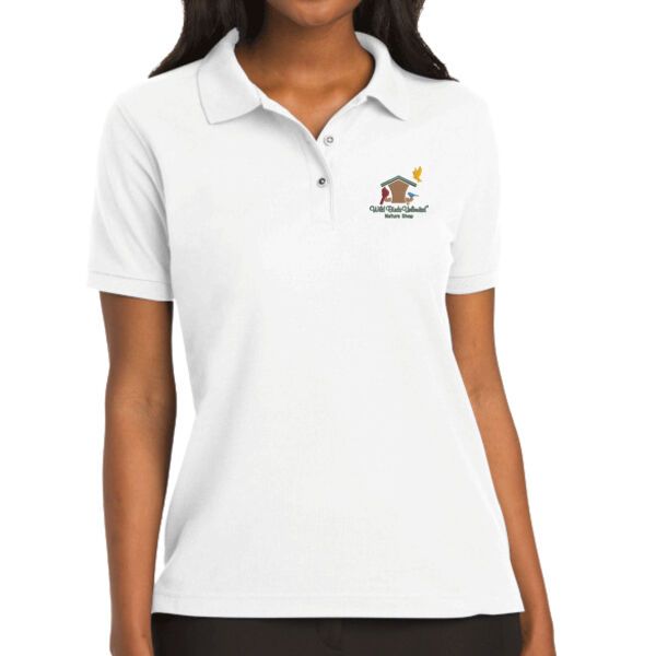 WBU Full Color Embroidered Logo (Green Text) - Women's Silk Touch Polo Thumbnail