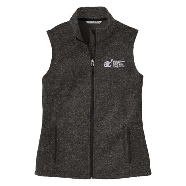 Save the Songbirds Embroidered Logo - Ladies Sweater Fleece Vest Thumbnail