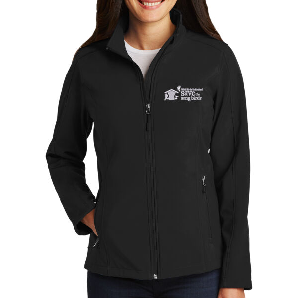 Save the Songbirds Embroidered Logo - Ladies Core Soft Shell Jacket Thumbnail
