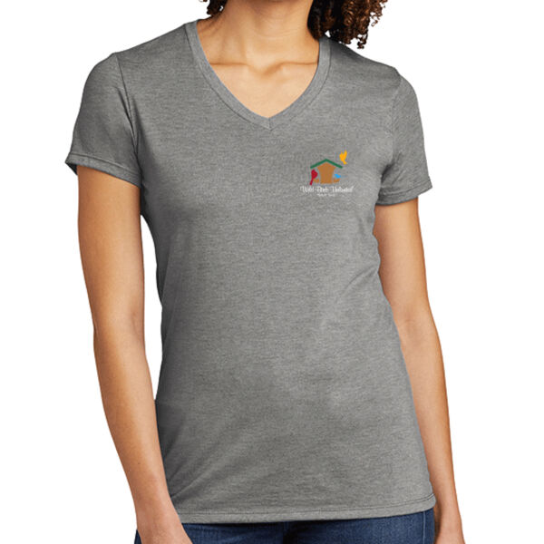 WBU Full Color Printed Logo - Women's Tri Blend V Neck Tee Thumbnail