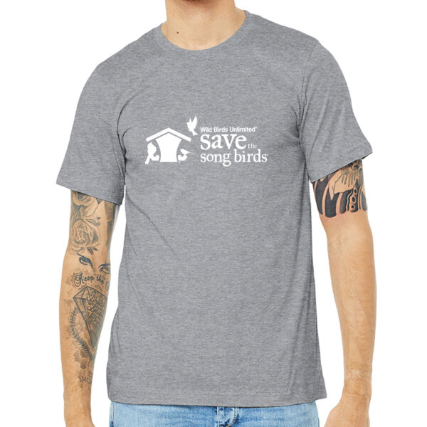 Save the Songbirds Printed Logo - Unisex Heather CVC Short Sleeve Tee Thumbnail