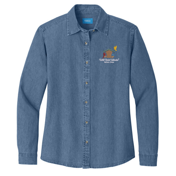 WBU Full Color - Ladies Long Sleeve Value Denim Shirt Thumbnail